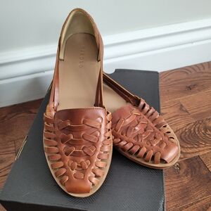Women's Nisolo brown leather handmade huarache sandals size 8